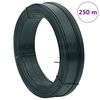 vidaXL Zaun-Bindedraht 250 m 0,9/1,4 mm Stahl Schwarzgr&uuml;n