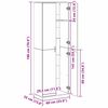 vidaXL Highboard Altholz 60 x 35 x 180 cm Holzwerkstoff