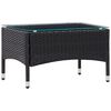vidaXL 5-tlg. Garten-Lounge-Set mit Auflagen Poly Rattan Schwarz