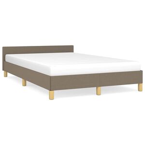 vidaXL Bettgestell ohne Matratze Taupe 120x200 cm Stoff