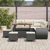 vidaXL Gartensofa-set 9 pcs Schwarz Poly-Rattan