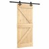 vidaXL Schiebet&uuml;r 85 x 210 cm Massivkiefer (Unbehandelt)