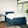 vidaXL Boxspringbett mit Matratze Dunkelblau 120x200 cm Samt