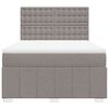 vidaXL Boxspringbett mit Matratze Taupe 140x200 cm Stoff