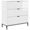 vidaXL Sideboard Hochglanz Wei&szlig; 79,5 x 33 x 82 cm Holzwerkstoff