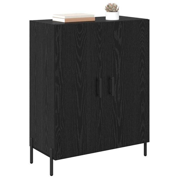 vidaXL Sideboard Schwarz Eichen-Optik 69,5 x 34 x 90 cm Holzwerkstoff