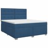 vidaXL Boxspringbett mit Matratze mit Kopfteil Blau 140 x 200 cm Stoff