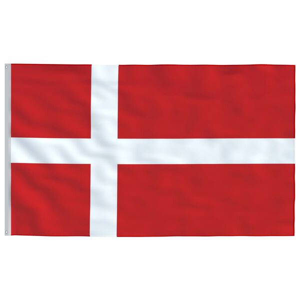 vidaXL Flagge D&auml;nemarks mit Mast 6,08 m Aluminium