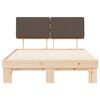 vidaXL Bettgestell mit gepolstertem Kopfteil Taupe 150 x 200 cm