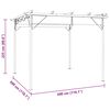 vidaXL Pergola mit Ausziehbarem Dach Anthrazit 3x3 m Stahl 180 g/m²