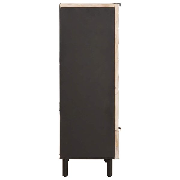 vidaXL Highboard mit T&uuml;r Wei&szlig;e gewaschene Oberfl&auml;che 60 x 33 x 100 cm