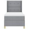 vidaXL Boxspringbett mit Matratze Hellgrau 140 x 190 cm Stoff