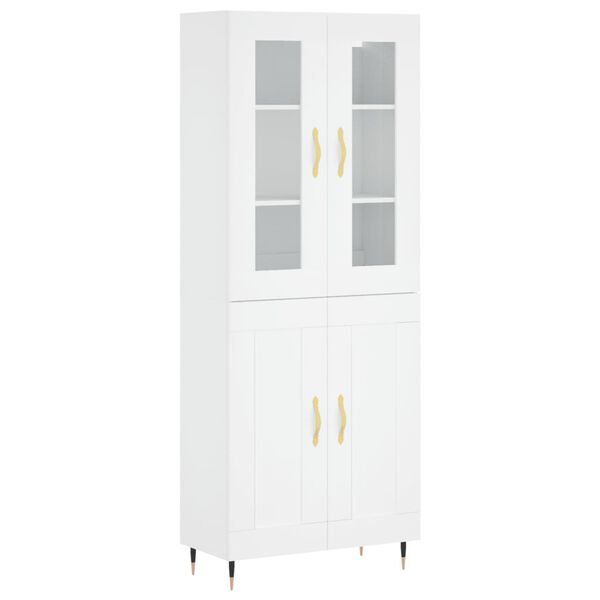 vidaXL Highboard Wei&szlig; 69,5x34x180 cm Holzwerkstoff