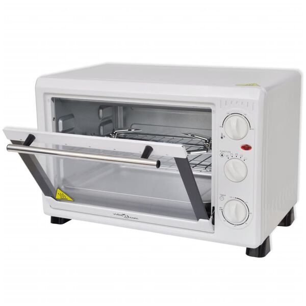 Mini Backofen 26 Liter Miniofen 1500 Watt mit Zubeh&ouml;r wei&szlig;