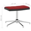 vidaXL Relaxsessel mit Hocker Weinrot Samt und PVC