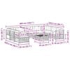 vidaXL Outdoor-Sofagarnitur 10 pcs Natur und Beige Massivholz Akazie