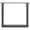 vidaXL Couchtischbeine U-Form 2 Stk. Anthrazit 50x(42-43) cm Stahl