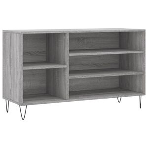 vidaXL Schuhregal Grau Sonoma 102x36x60 cm Holzwerkstoff