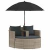 vidaXL Garten-Sofa 8 pcs Hellgrau und Dunkelgrau Poly-Rattan