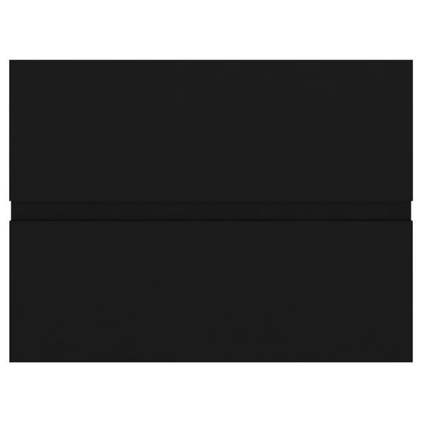 vidaXL Waschbeckenunterschrank Schwarz 60x38,5x45 cm Holzwerkstoff