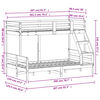 vidaXL Etagenbett 90x200/120x200 cm Wei&szlig; Massivholz Kiefer