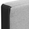 vidaXL Eck-Sofabett Stoff 218x155x69 cm Schwarz und Grau