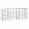 vidaXL Gabionen-Hochbeet mit Hochbogen 200x50x100 cm Verzinktes Eisen
