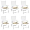 vidaXL Gartenstuhl-Kissen 6 Stk. Beige 40x40x4 cm Oxford-Gewebe