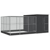 vidaXL Voliere mit Erweiterung Silbern 497x303x216 cm Stahl