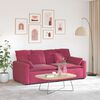 vidaXL Modulares Sofa mit Kissen Weinrot