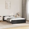 vidaXL Massivholzbett Schwarz 120x190 cm