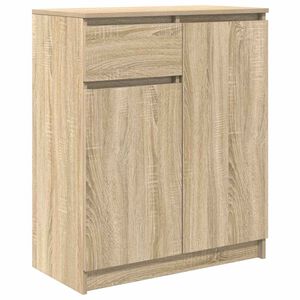vidaXL Sideboard mit Schublade Sonoma-Eiche 71x35x84 cm Holzwerkstoff