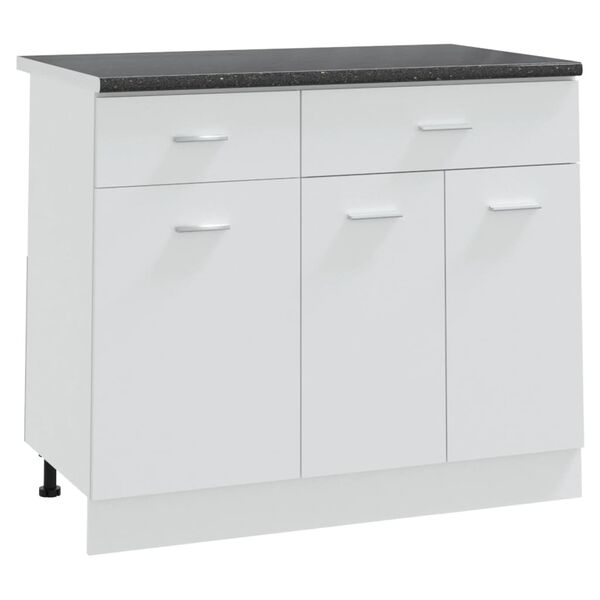 vidaXL K&uuml;chenarbeitsplatte Schwarz mit Granit-Struktur 100x60x2,8 cm