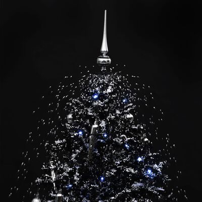 vidaXL Schneiender Weihnachtsbaum mit Schirmfuß Schwarz 170 cm PVC