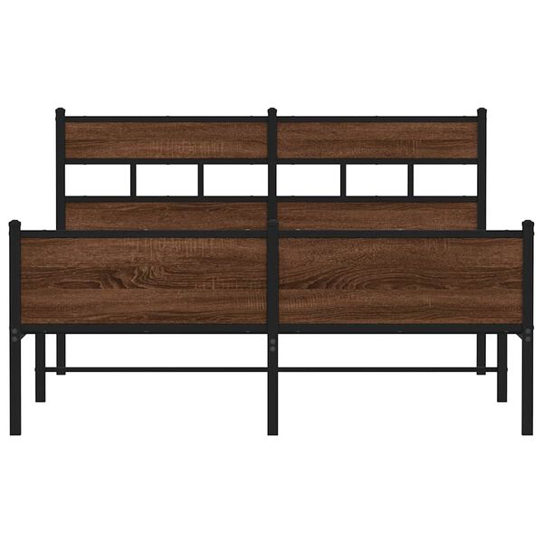 vidaXL Bettgestell ohne Matratze Braun Eiche 140x190 cm Holzwerkstoff