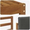 vidaXL Outdoor-Sofagarnitur mit Kissen 5 pcs Natur und Anthrazit