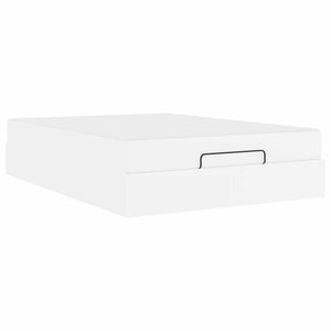 vidaXL Bettgestell mit Matratze mit Matratze 2 pcs Wei&szlig; PVC