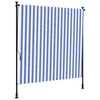 vidaXL Au&szlig;enrollo Blau und Wei&szlig; 200x270 cm Stoff und Stahl