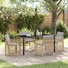 vidaXL Garten Essgruppe 5 pcs Beige Poly-Rattan