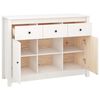 vidaXL Sideboard Weiß 100x35x74,5 cm Massivholz Kiefer