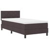 vidaXL Boxspringbett mit Matratze Dunkelbraun 90 x 200 cm Stoff