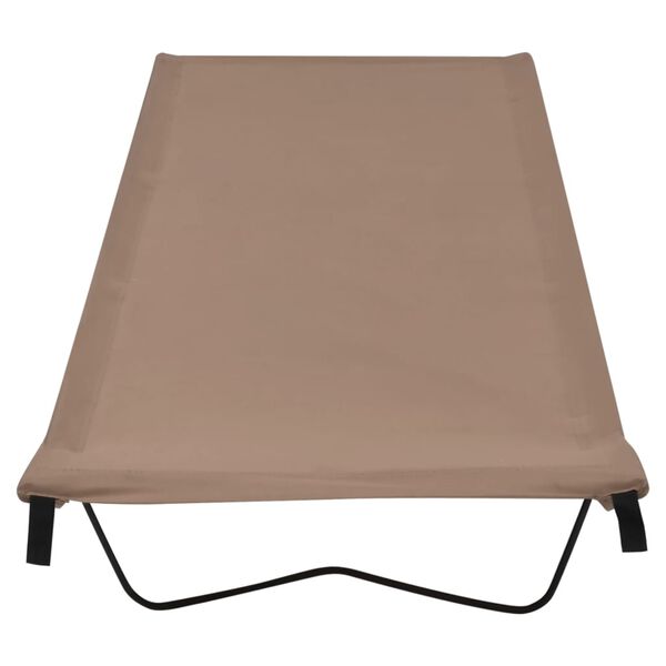 vidaXL Campingbett 180x60x19 cm Oxford-Gewebe und Stahl Taupe