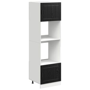 vidaXL K&uuml;chenschrank Schwarz Eichen-Optik 60 x 57 x 207 cm