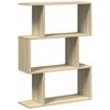 vidaXL Raumteiler-B&uuml;cherregal 3 F&auml;cher Sonoma-Eiche 70x24x97 cm