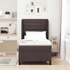 vidaXL Boxspringbett mit Matratze Dunkelbraun 90 x 190 cm Stoff