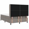vidaXL LED Boxspringbett mit Matratze Taupe 140 x 190 cm Stoff