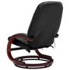 vidaXL Massagesessel mit Fußhocker Schwarz Kunstleder