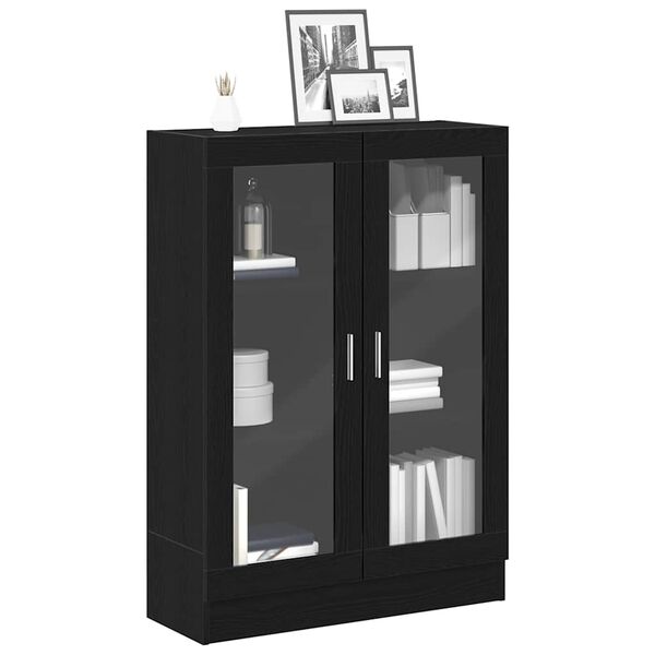 vidaXL Bücherschrank Schwarz Eichen-Optik 82,5x30,5x115 cm