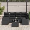 vidaXL Gartensofa-set 7 pcs Schwarz Poly-Rattan