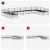 vidaXL Outdoor-Sofagarnitur 10 pcs Natur Massivholz Akazie